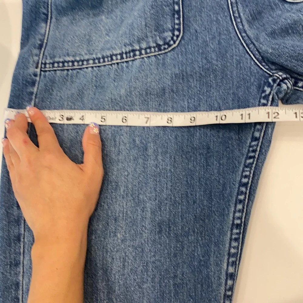 Free People Blue Denim Jumpsuit with Collared Neckline - Picture 4 of 6